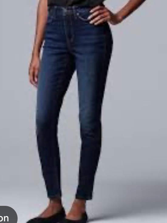 Simply Vera Vera Wang Denim - Simply Vera/ Dark Blue Women's High-Rise Skinny Jeans…268A